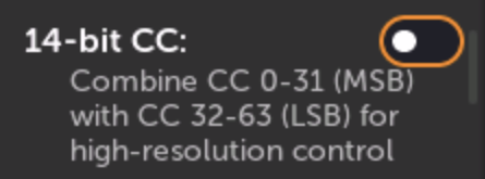 MIDI 14-bit CC