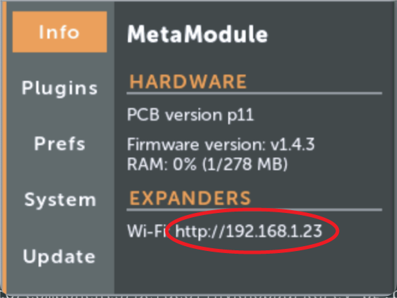 Settings Wifi IP