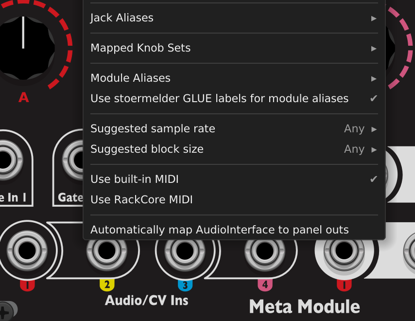 Built-in vs. RackCore MIDI